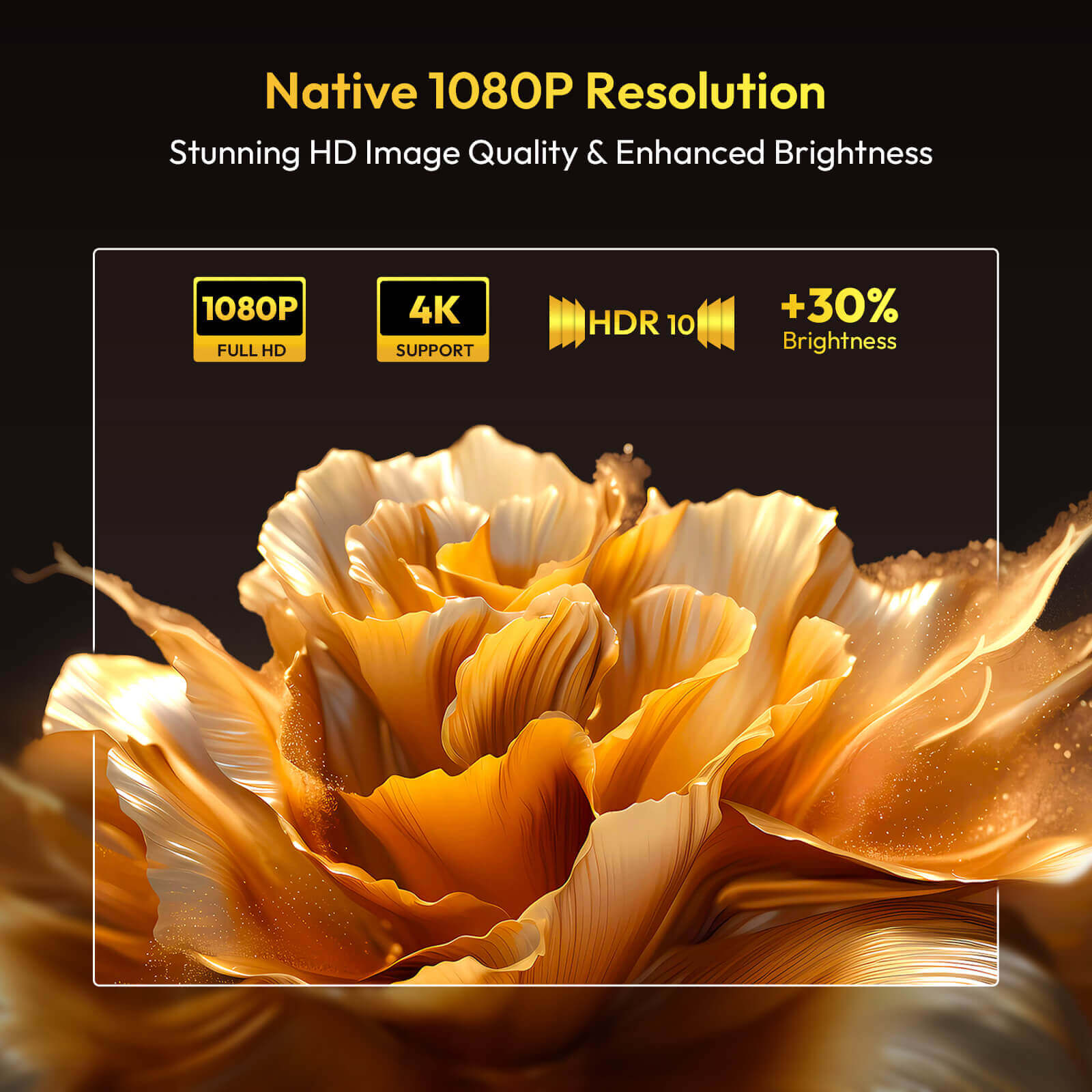 Gimbal A6 PRO: Portable Projector Android 11.0, Native 1080P, 32G Large Capacity, WiFi6 & Bluetooth5.4