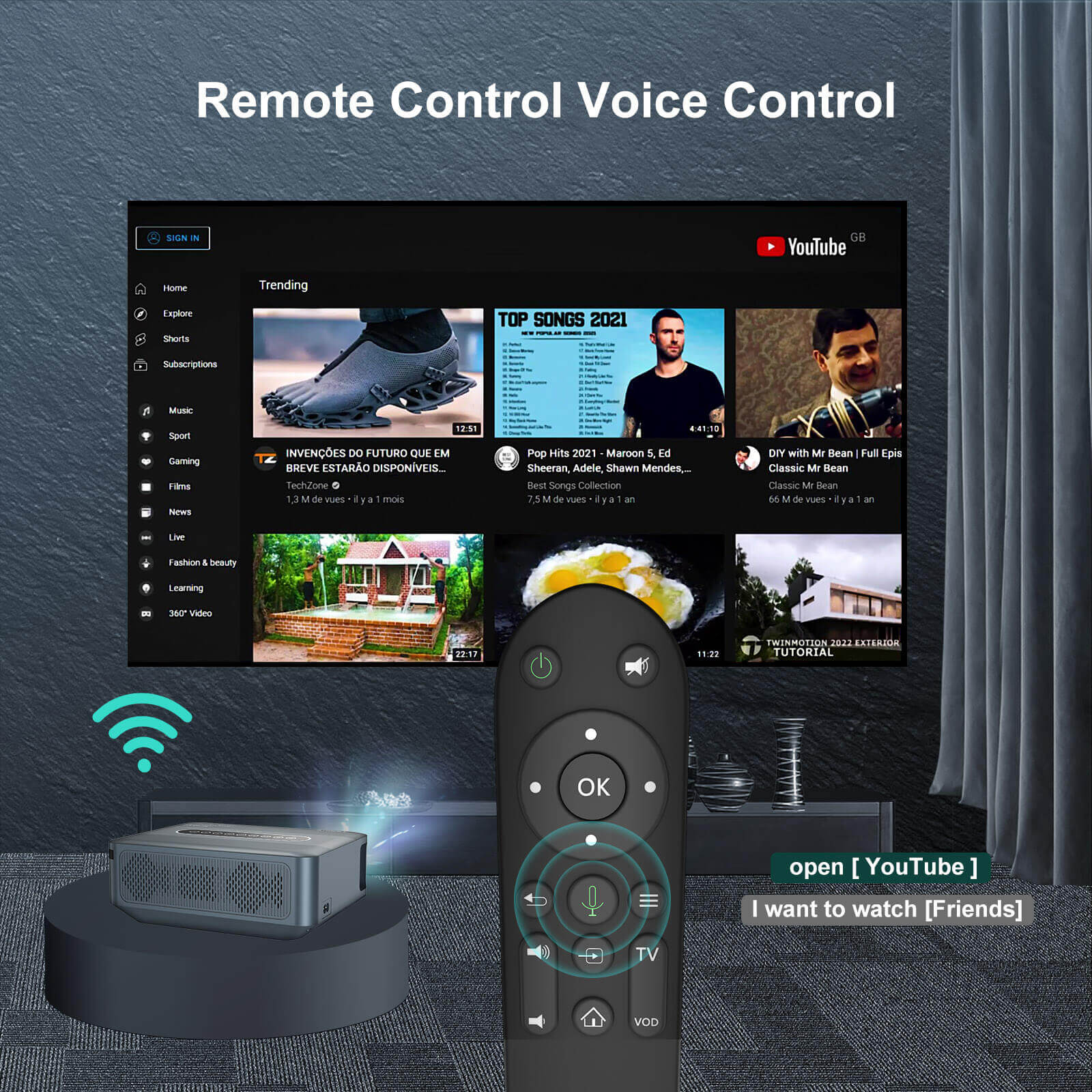 XGODY X1 | Native 1080P Projector 4K With Android 9.0 TV & Dolby Sound,  For Wireless Outdoor Movies Night