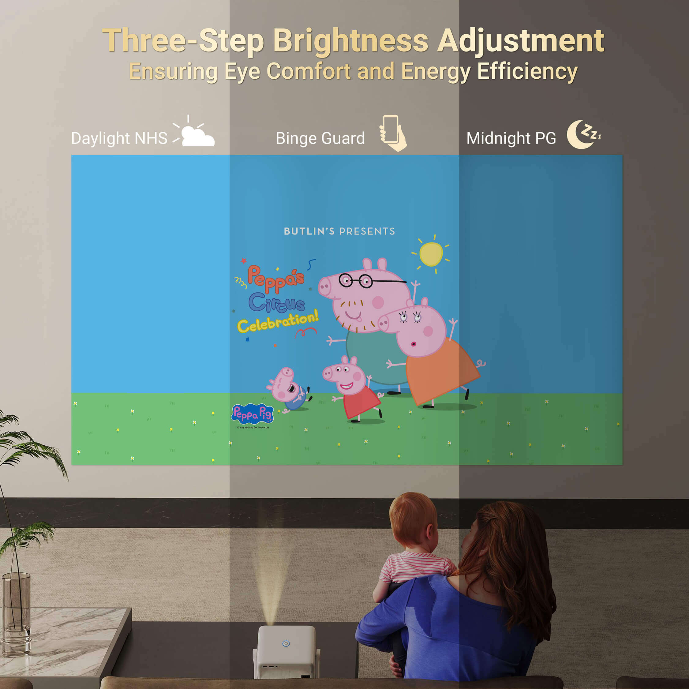 Gimbal N6 Portable Projector With Native 1080P, WiFi 6 & Bluetooth 5.2 For Home Theater