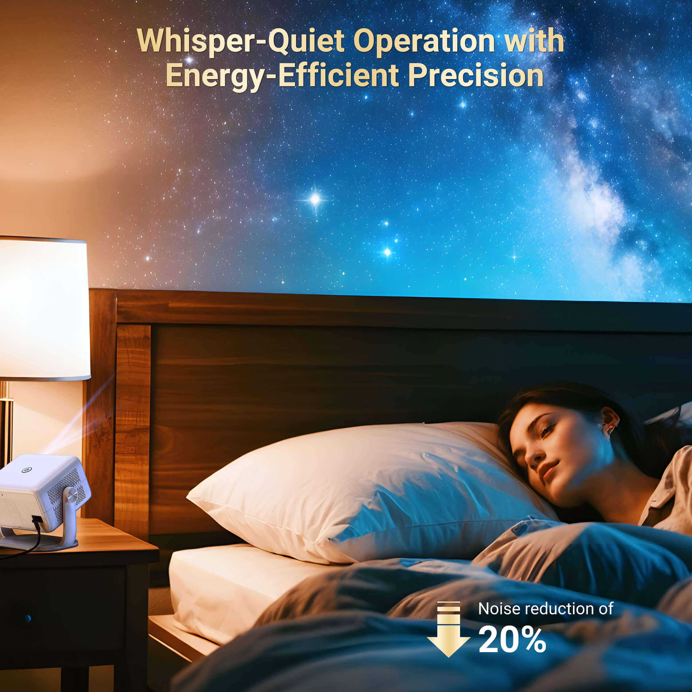 Gimbal N6 Portable Projector With Native 1080P, WiFi 6 & Bluetooth 5.2 For Home Theater