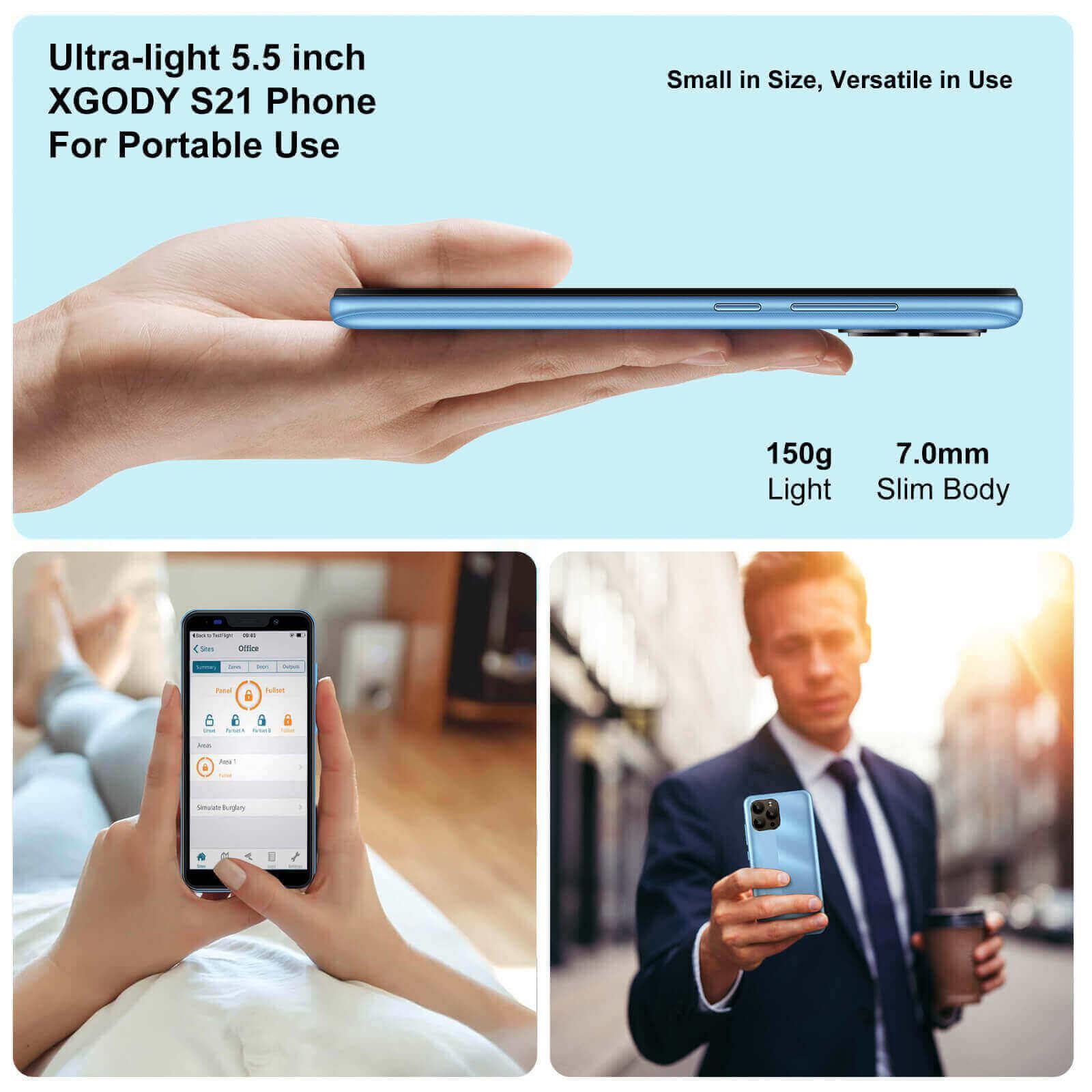 Cost-effective and Most worthwhile XGODY S21 | 5.5" HD Screen, Android 9.0, Small & Sleek Design, Face Unlock - XGODY 