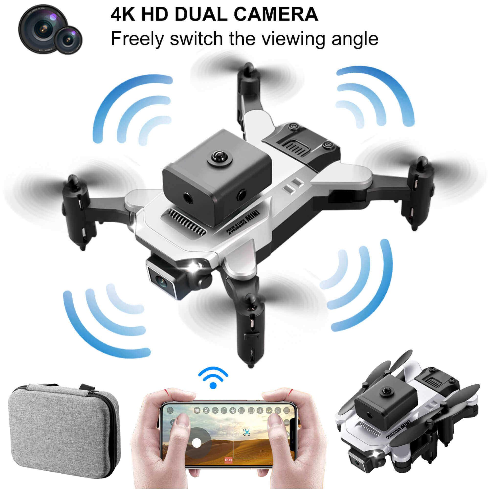 Cost-effective and Most worthwhile KY912 Mini Drone Four-Sided Obstacle Avoidance 4K High-Definition Camera Air Pressure Fixed Height Professional Folding Quadcopter - XGODY 