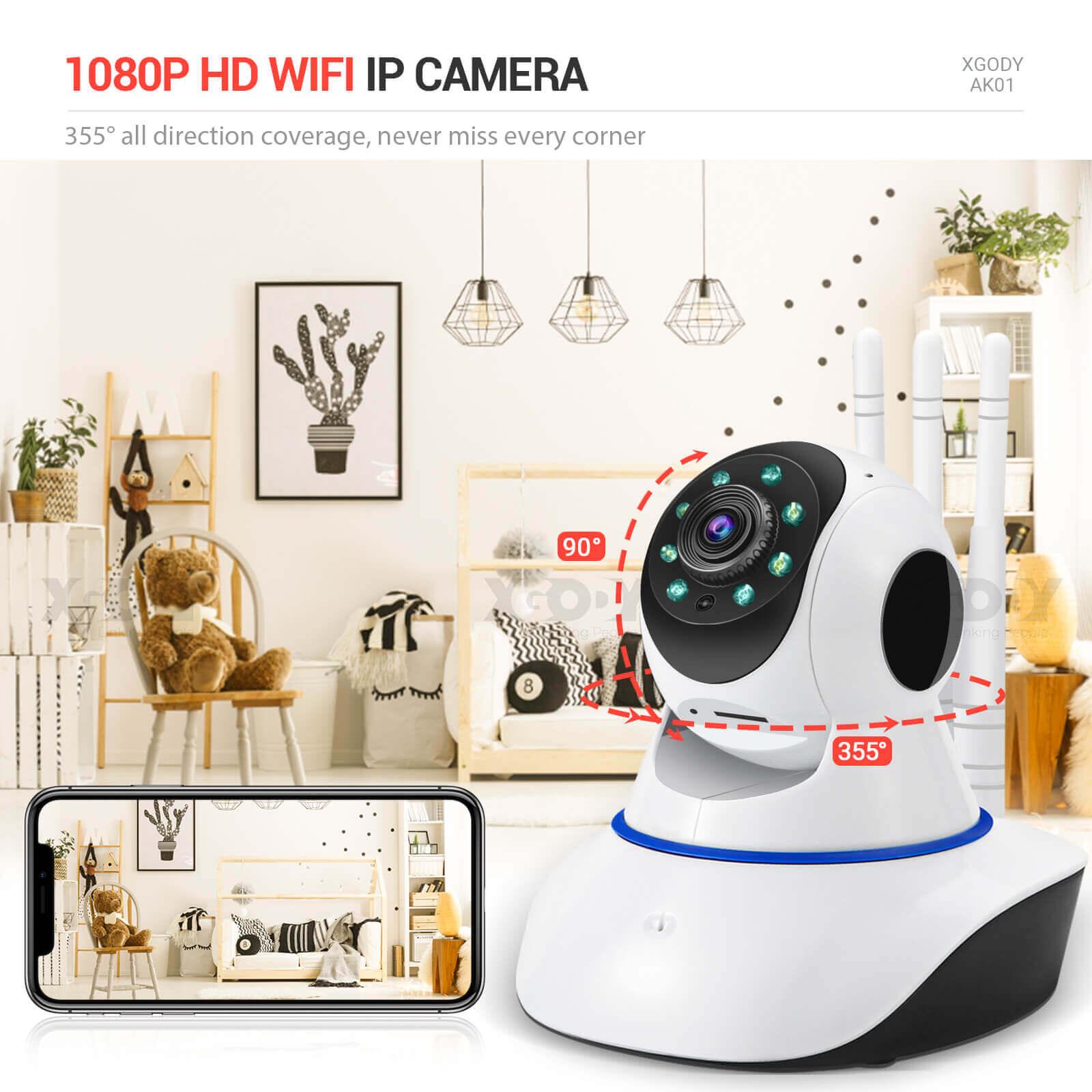 Cost-effective and Most worthwhile Smart Monitor Camera XGODY AK01 For Indoor Security Camera Systems, Pet And Baby Monitor - XGODY 