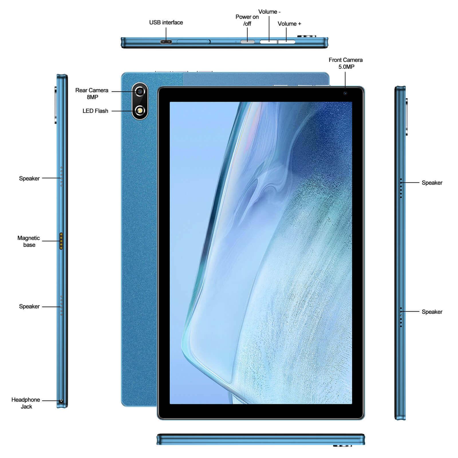 Cost-effective and Most worthwhile Top 10.4 Inch Android Tablet With Case, Keyboard Included, XGODY DM01 64GB Tablets PC  With GPS For Working, Study - XGODY 