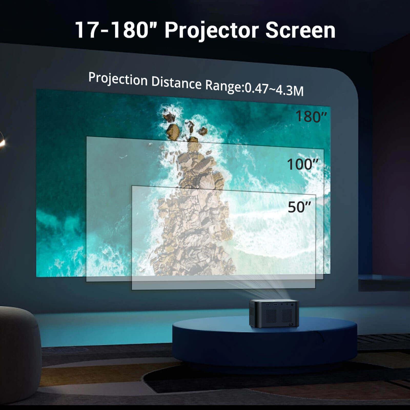 Cost-effective and Most worthwhile XGODY A40 Mini Portable Home LED Projector, Auto Focus, Native 1080P WiFi Bluetooth Projector 4k Support - XGODY 