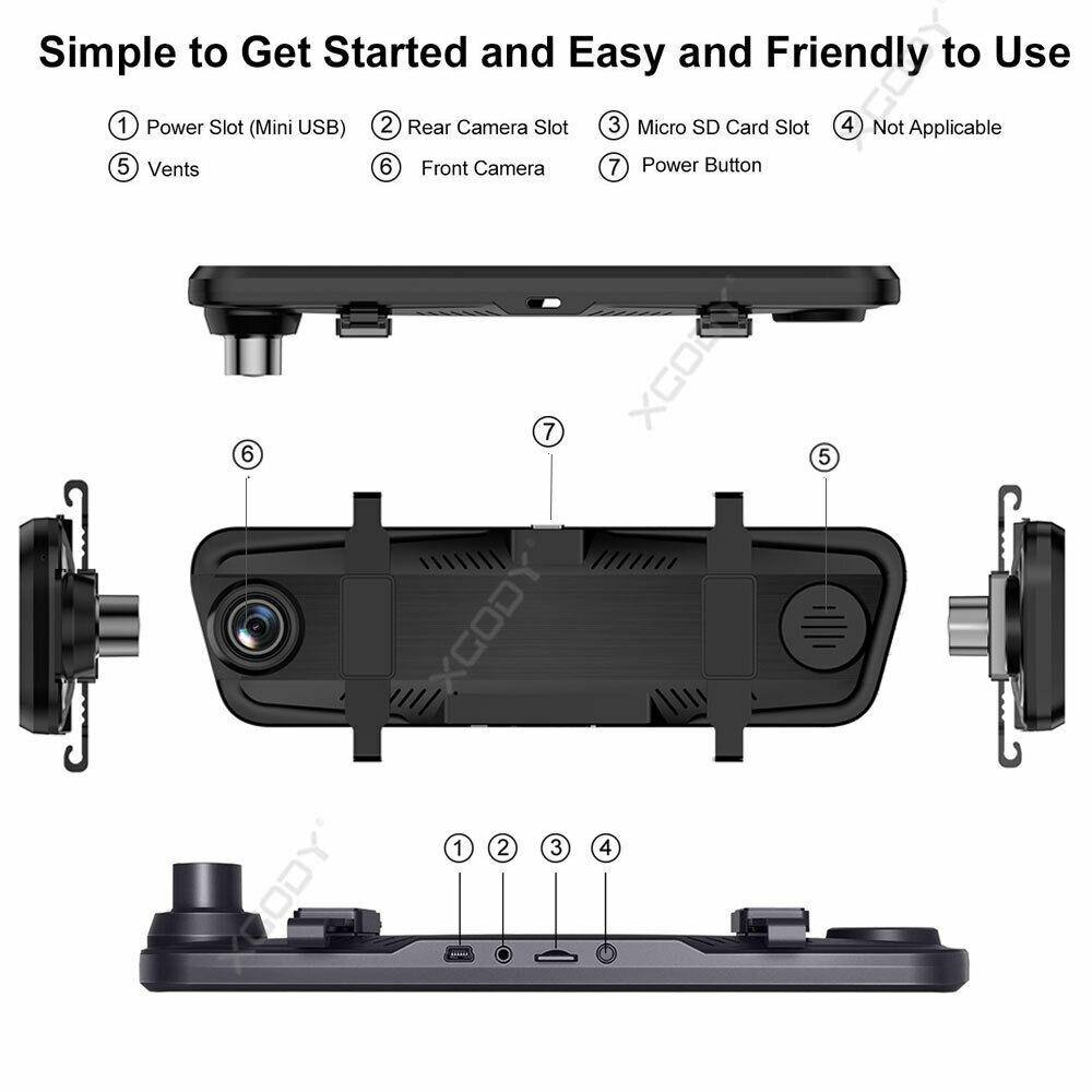 Cost-effective and Most worthwhile XGODY J802 DVR 10'' with HD  Dual Lens & Rearview Camera Video Recorder - XGODY 