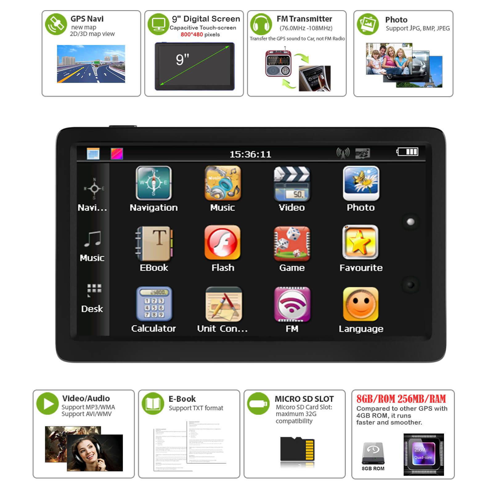 Cost-effective and Most worthwhile XGODY ODM Truck Sat Nat | X8 HD 9 Inch Touch Screen GPS For Pro Trailer Including Dangerous Goods Transport - XGODY 