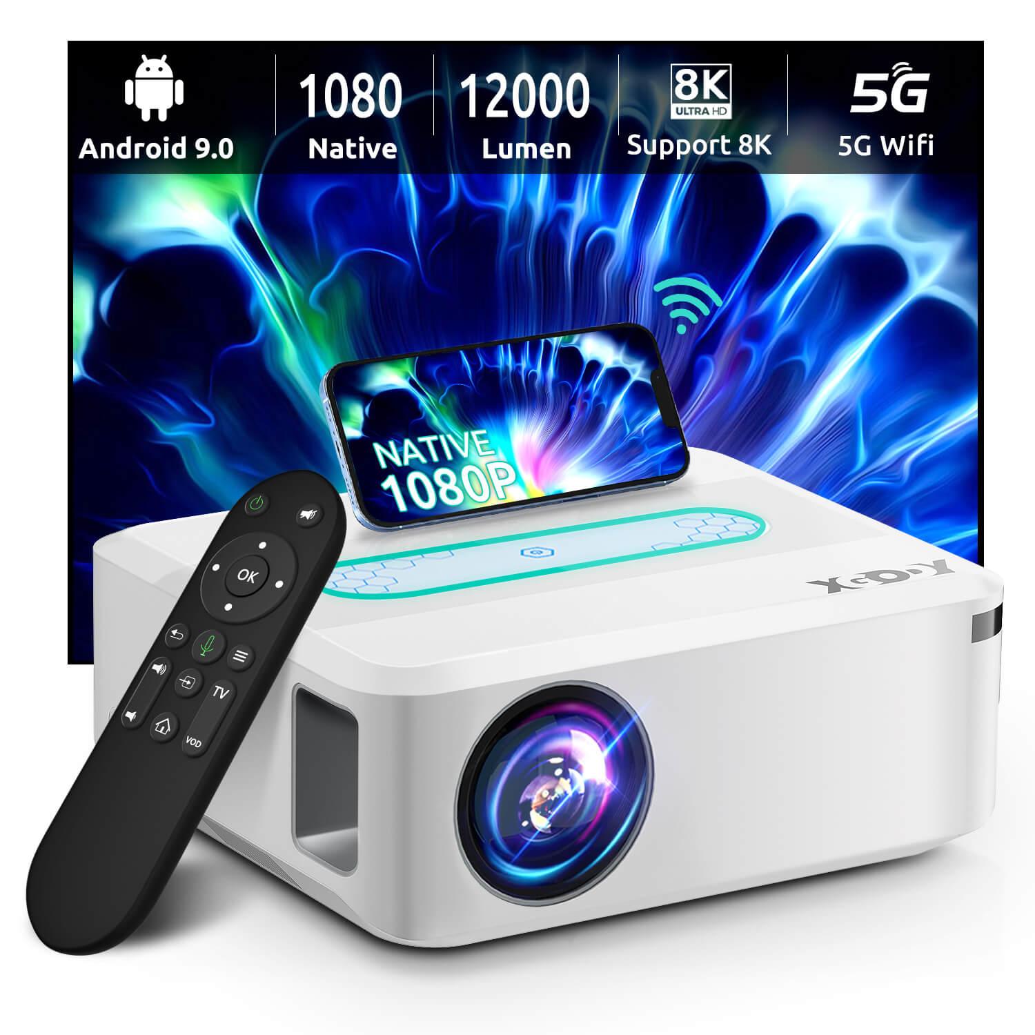 Cost-effective and Most worthwhile XGODY X1 Native Movie 4K Projector Built-in Android System, 9500 Lux With Wireless WiFi Bluetooth - XGODY 